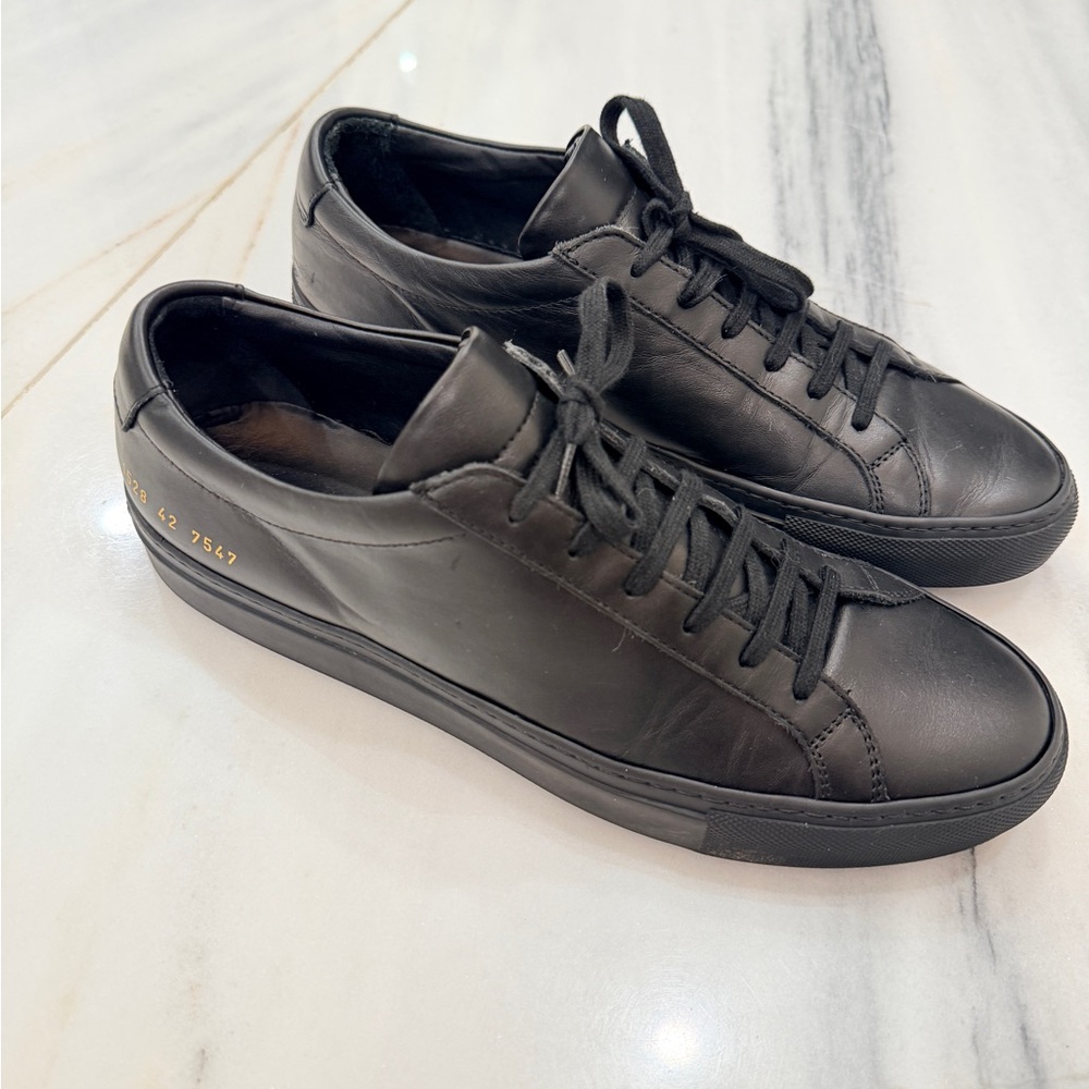 Common Projects Black Leather Sneakers